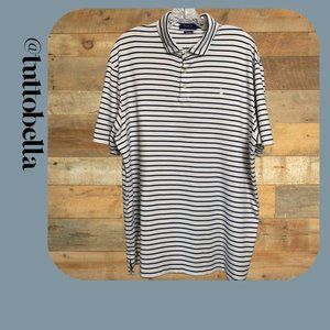 Polo Ralph Lauren Classic Fit Polo Navy & White Stripe Size XL